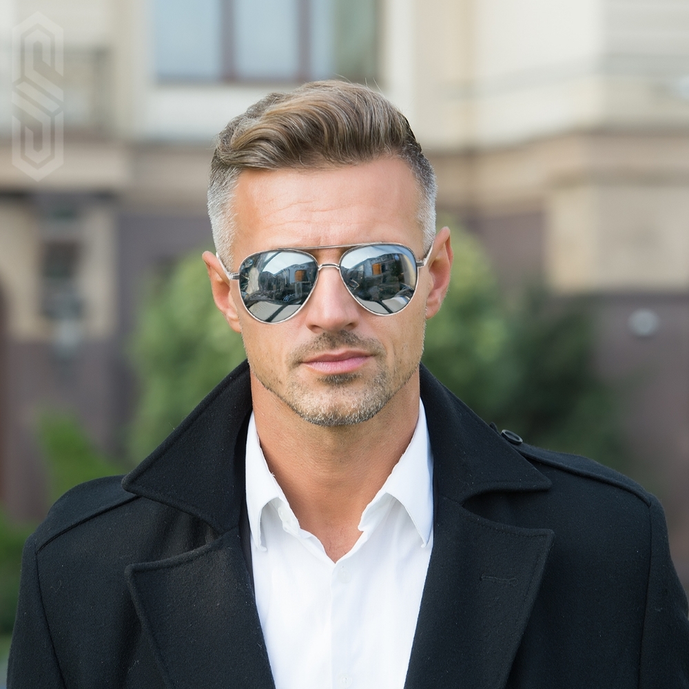 SILVER Aviator Sunglasses